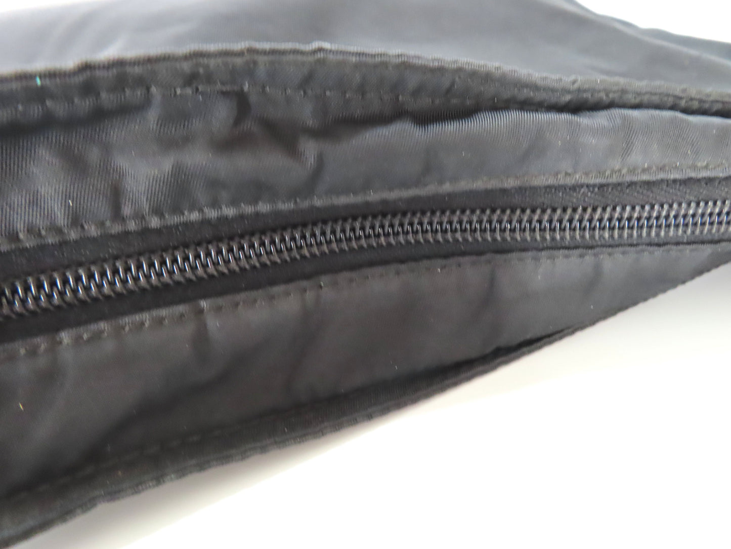 PRADA Nylon Prada Tessuto Logo Plate Shoulder Bag Black VA0251 Shoulder Bag