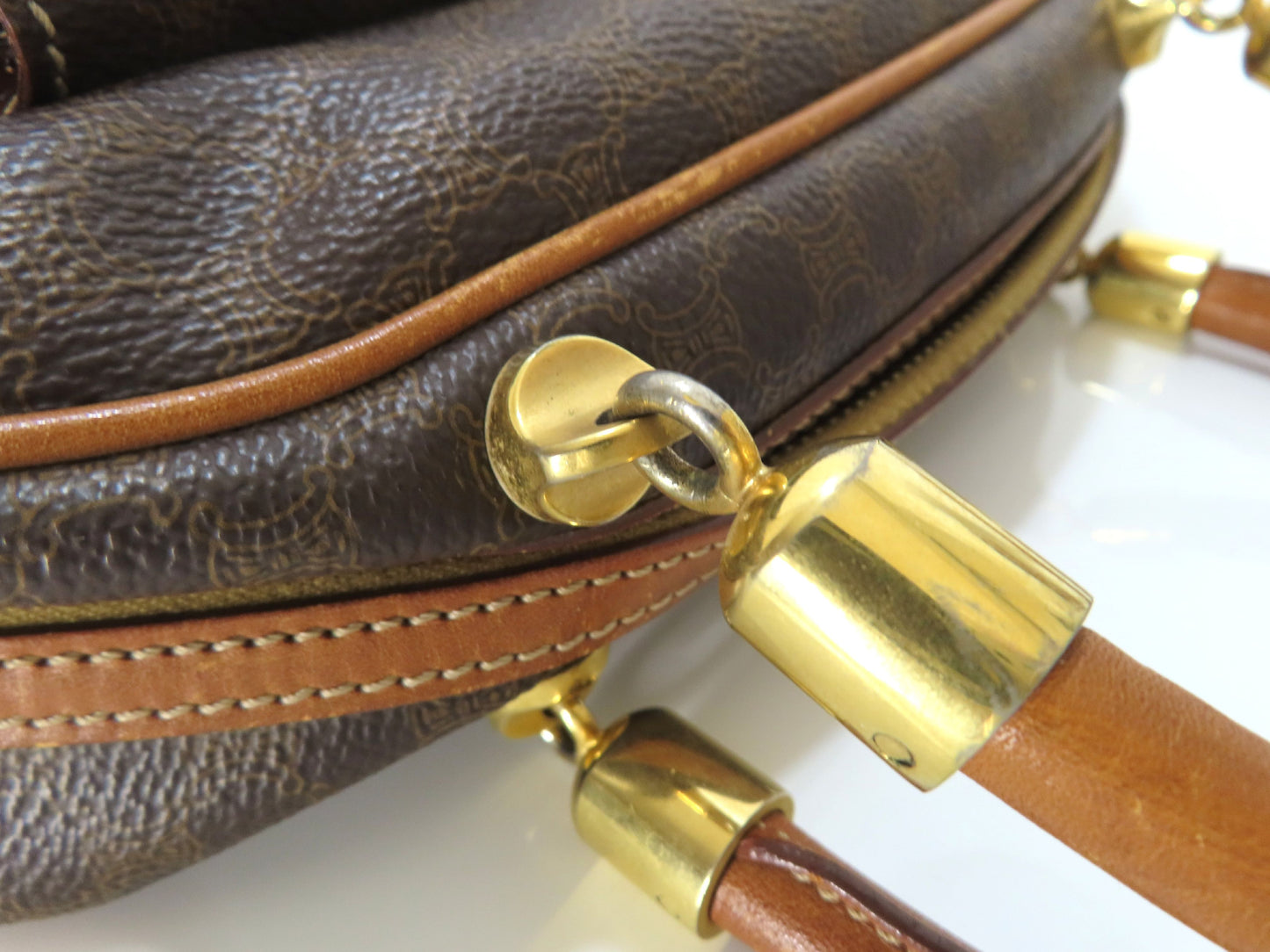 CELINE Macadam Handbag Brown