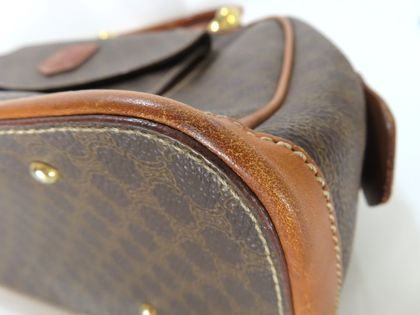 CELINE Macadam Handbag Brown