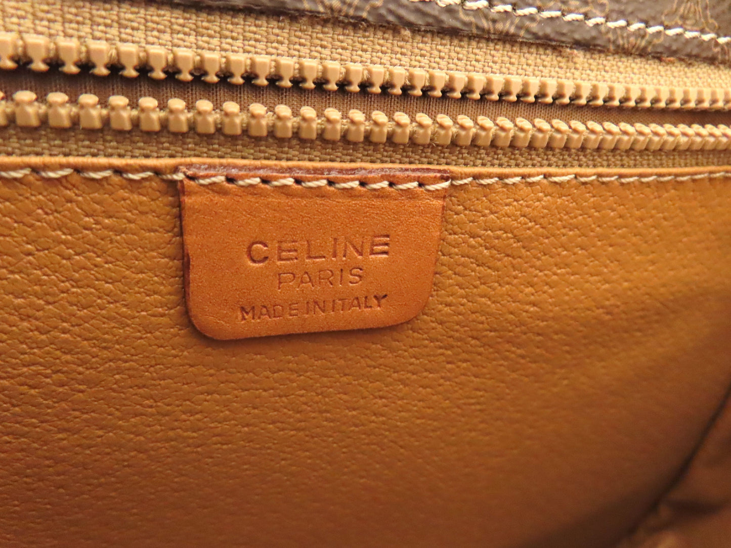 CELINE Macadam Shoulder Bag Brown Shoulder Bag