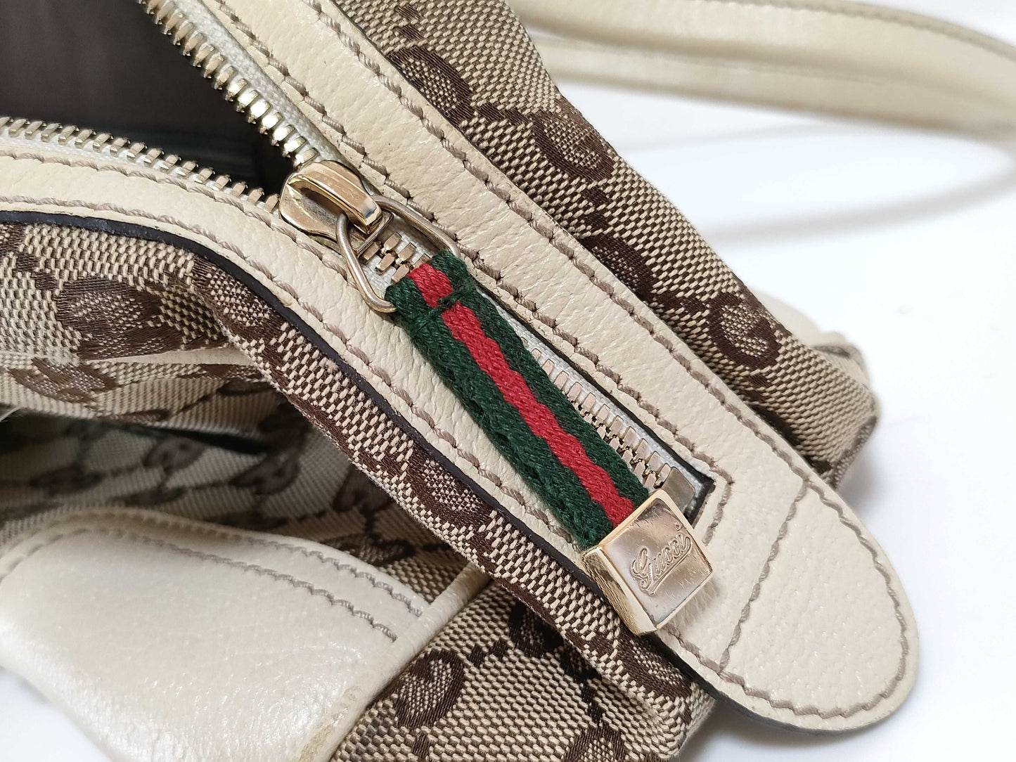 GUCCI GG Canvas GUCCI Mini Boston Handbag