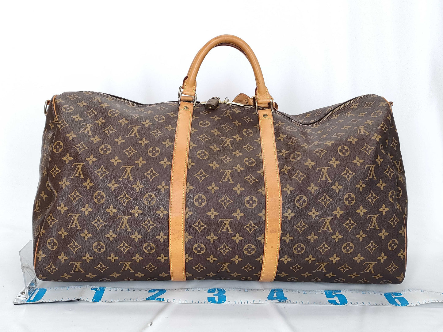 LOUIS VUITTON RFID Unverifiable Monogram Keepall 60 Bandouliere Monogram Boston Bag