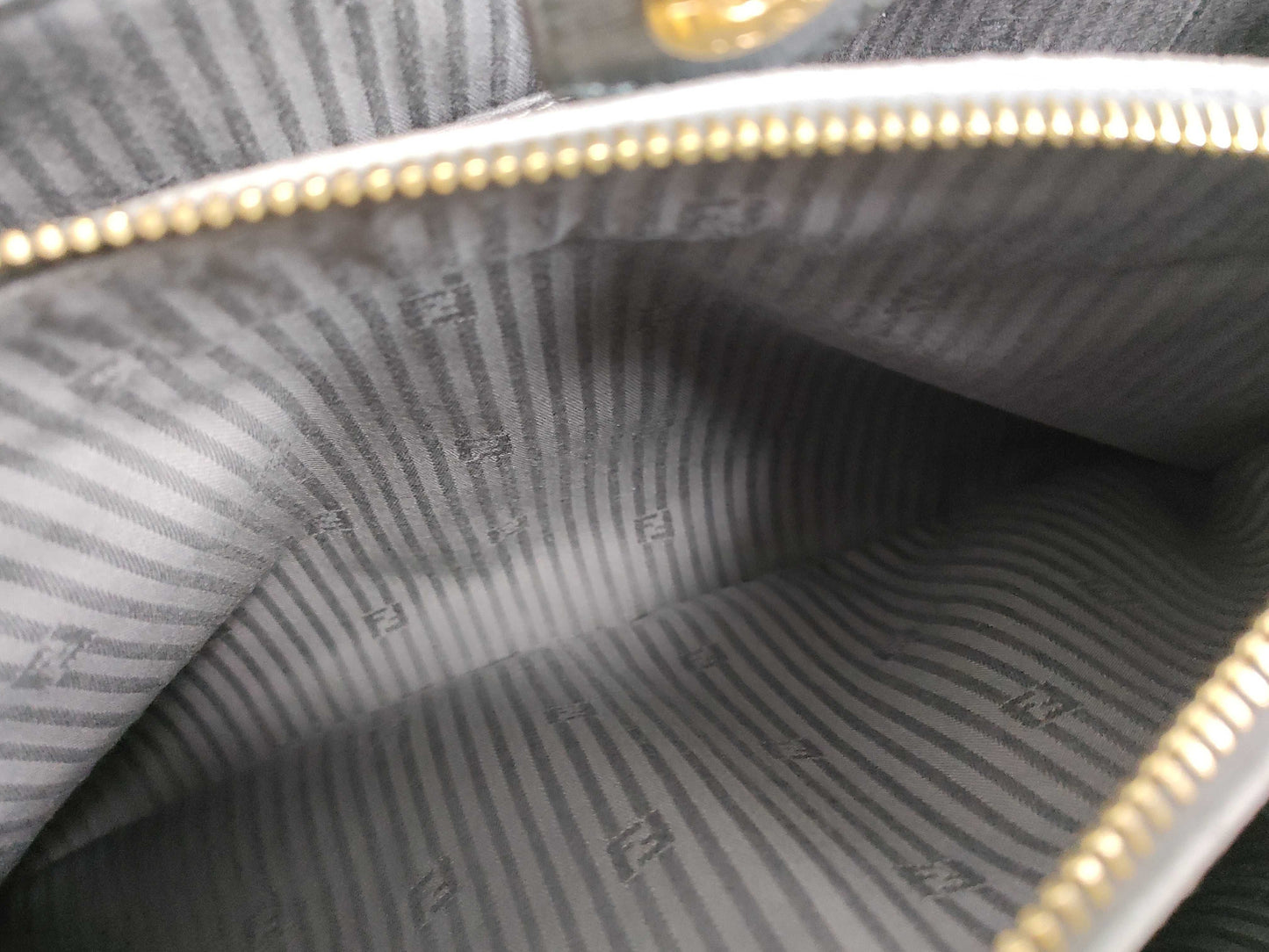 FENDI Two Jours 2-way Handbag Gray A4 8BH250 Handbag