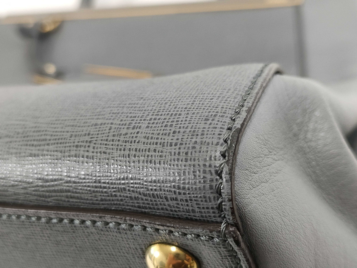 FENDI Two Jours 2-way Handbag Gray A4 8BH250 Handbag
