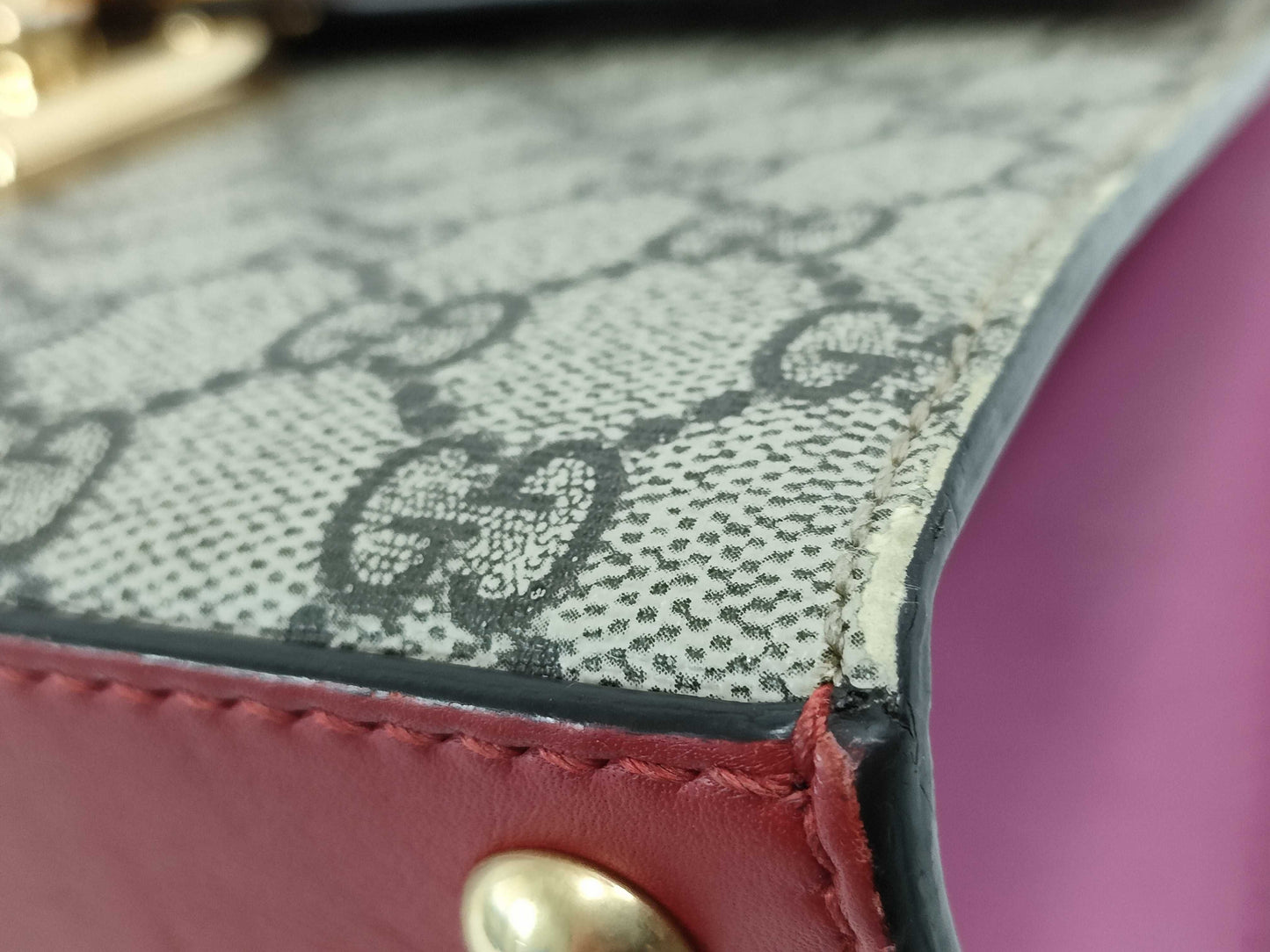 GUCCI GG Supreme Padlock 2-Way Bag 453188 520981 Shoulder/Handbag Handbag