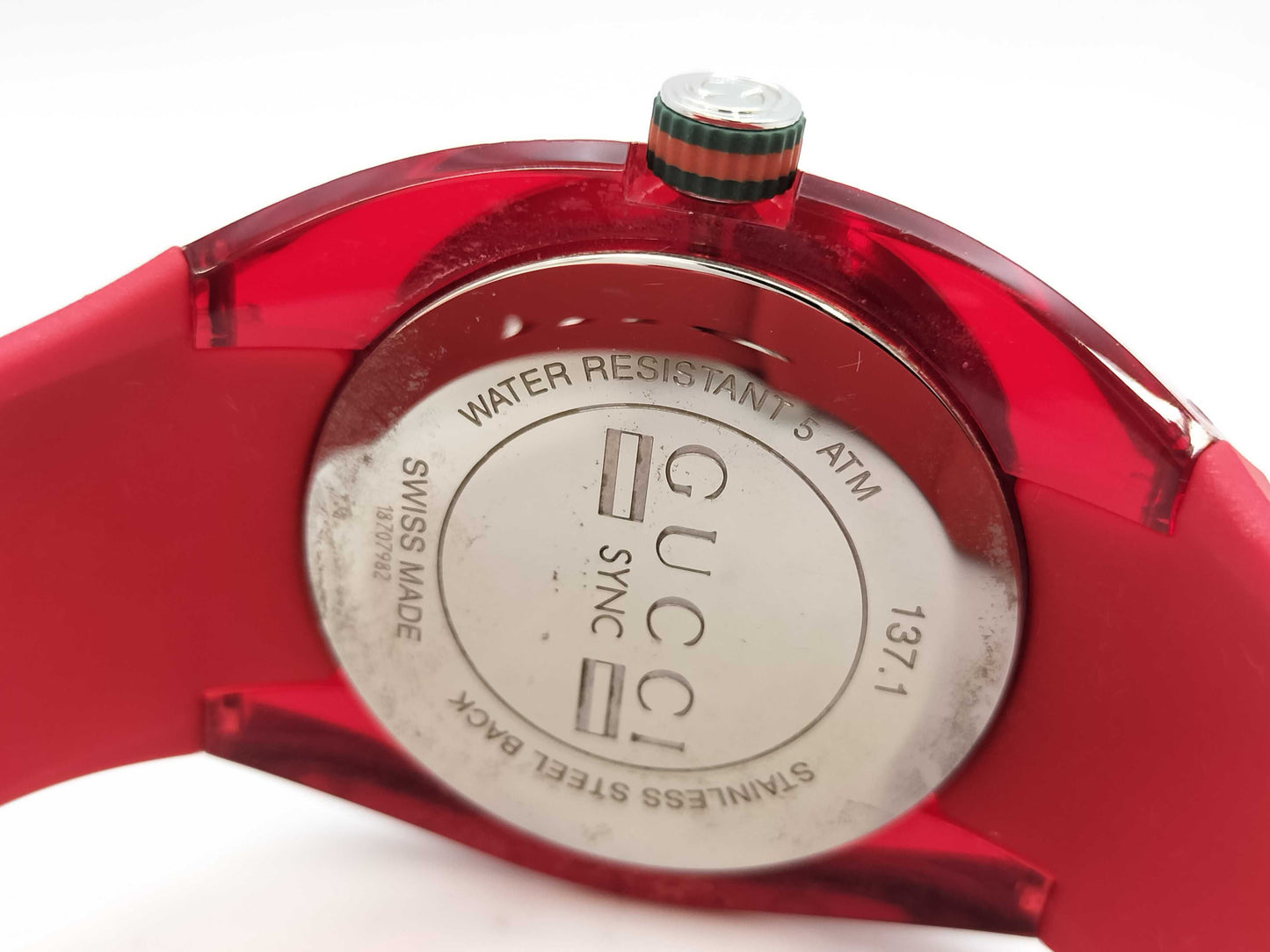 GUCCI Sync 137.1/YA137103A 18707982 Quartz Red Dial Men's Watch