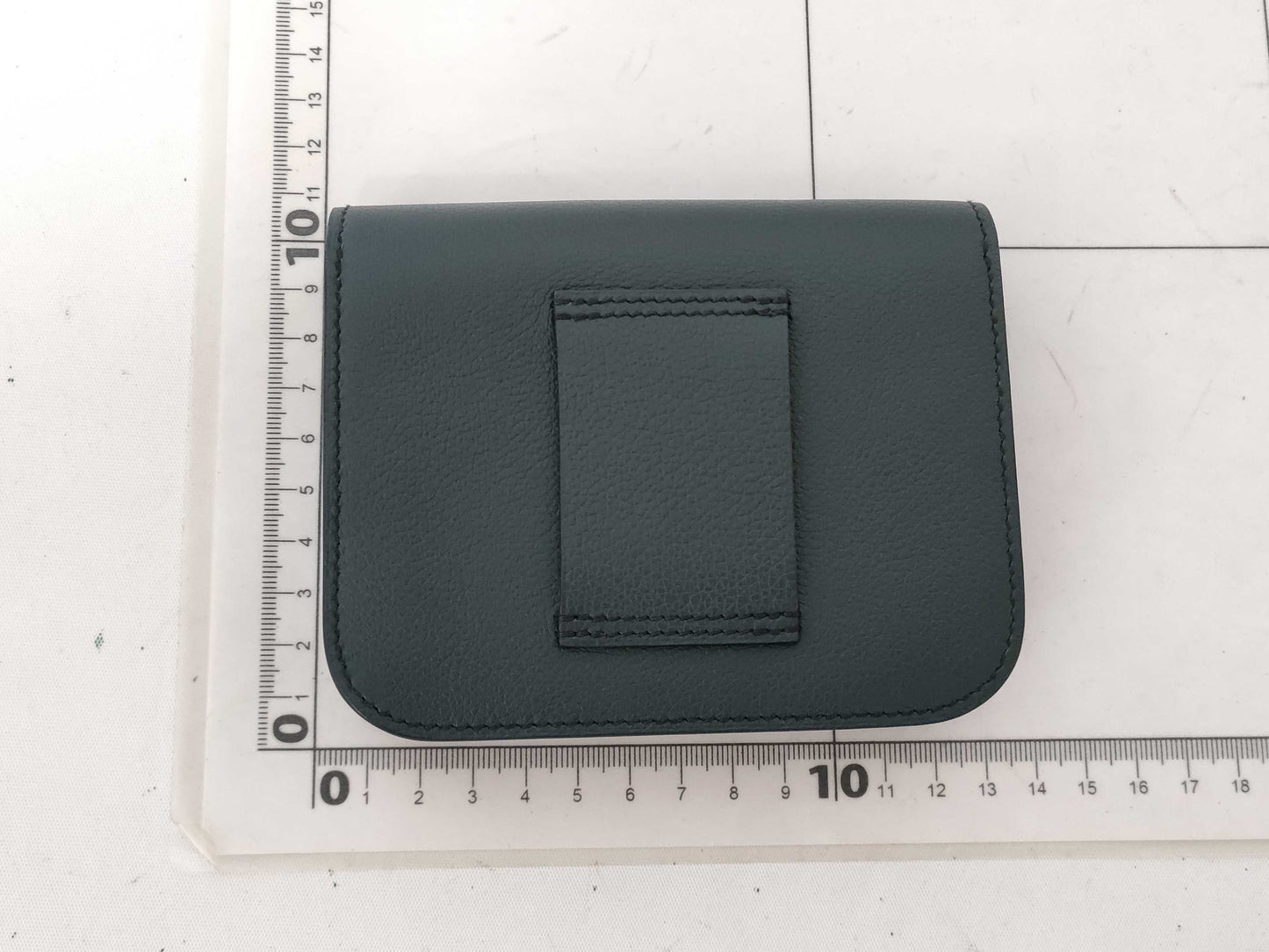 HERMES U Stamp Constance Slim Bicolor Epson Dark Green U Stamp AK 007 08 Wallet