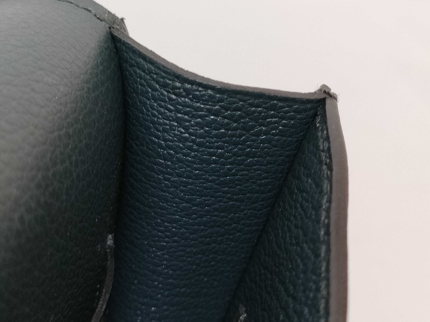 HERMES U Stamp Constance Slim Bicolor Epson Dark Green U Stamp AK 007 08 Wallet