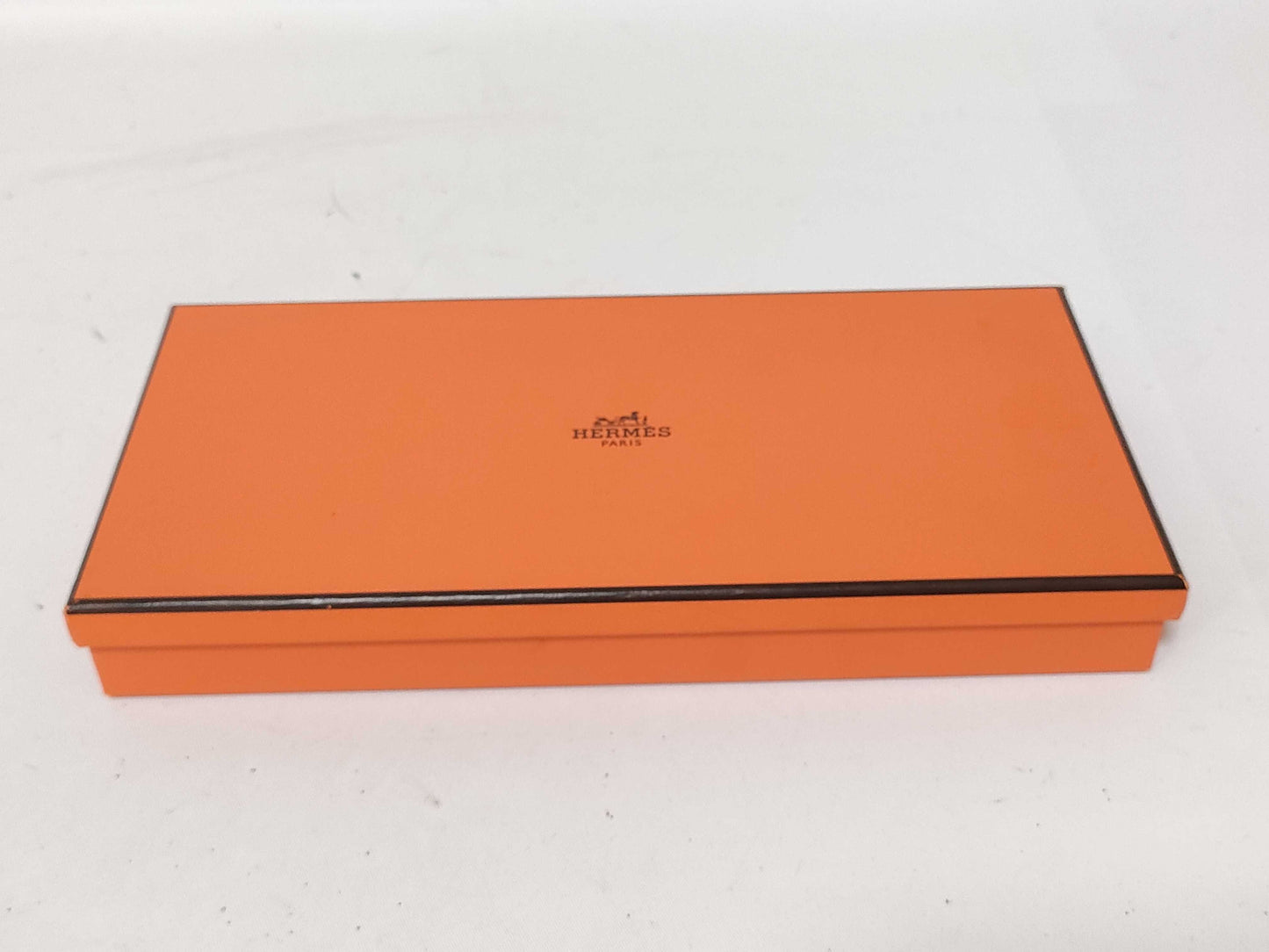 HERMES C Stamp Zippy Wallet Azap Long Silk-in Leather Orange C Stamp Wallet