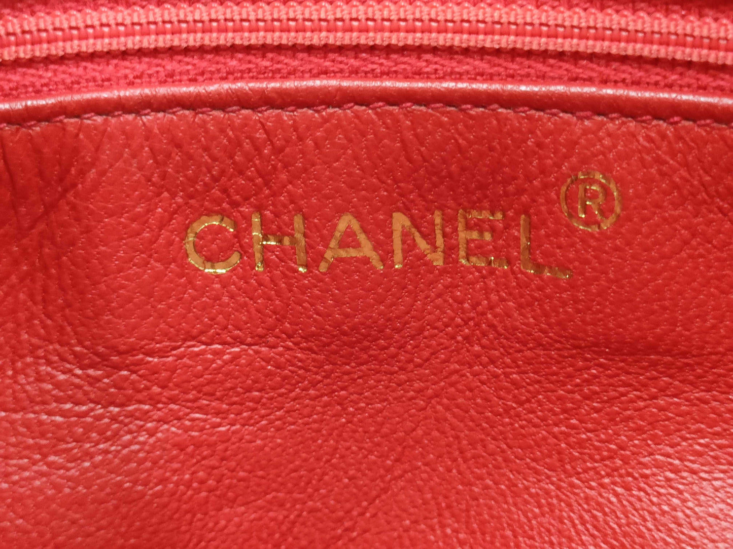 CHANEL Matelasse Fringe Chain Shoulder Bag, Red, Lamb, 0906535