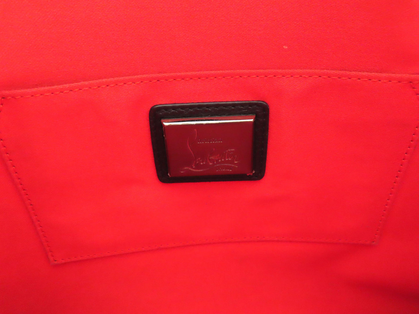 Christian Louboutin Studded Shoulder Bag/Clutch Bag in Black Leather