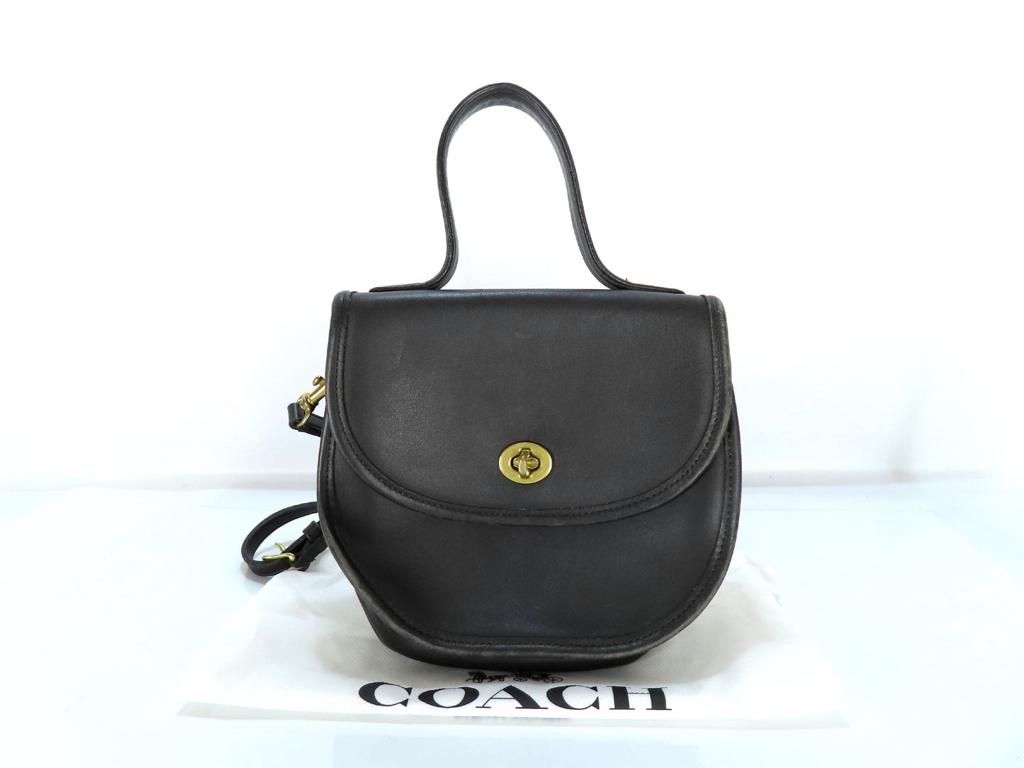 COACH 9957 2-Way Shoulder Bag, Handbag, Black Leather, Shoulder Bag