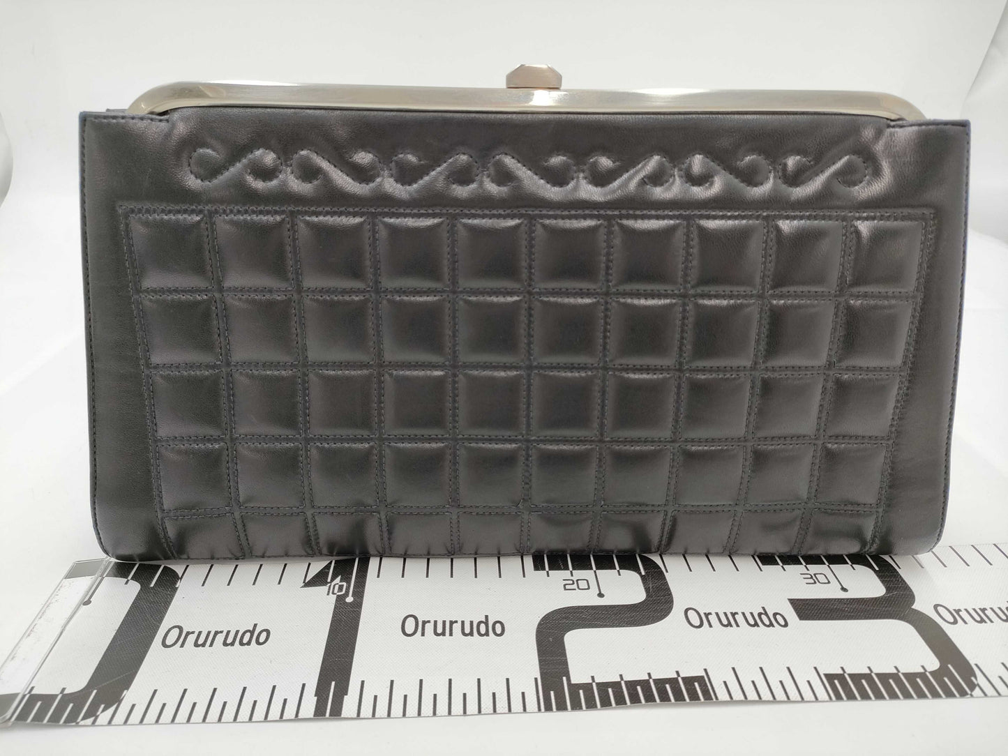 CHANEL Chocolate Bar Clasp Clutch Bag, Black, Rum, 6637681 Clutch Bag