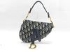 Dior Dior Oblique Saddle Bag Canvas Shoulder Bag Handbag