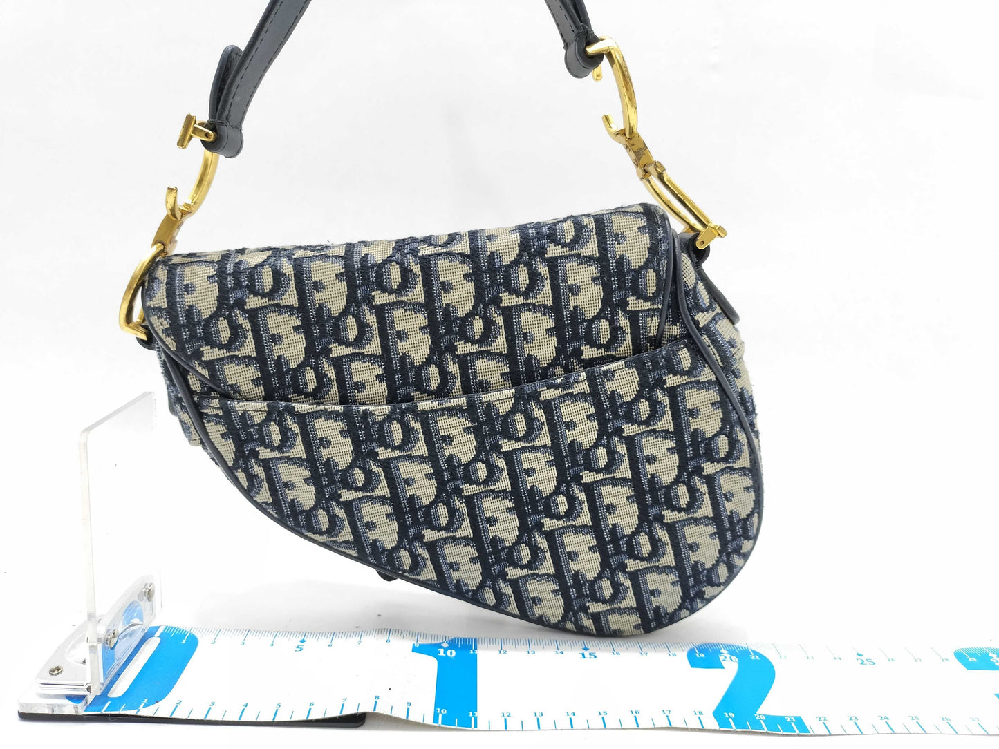 Dior Dior Oblique Saddle Bag Canvas Shoulder Bag Handbag