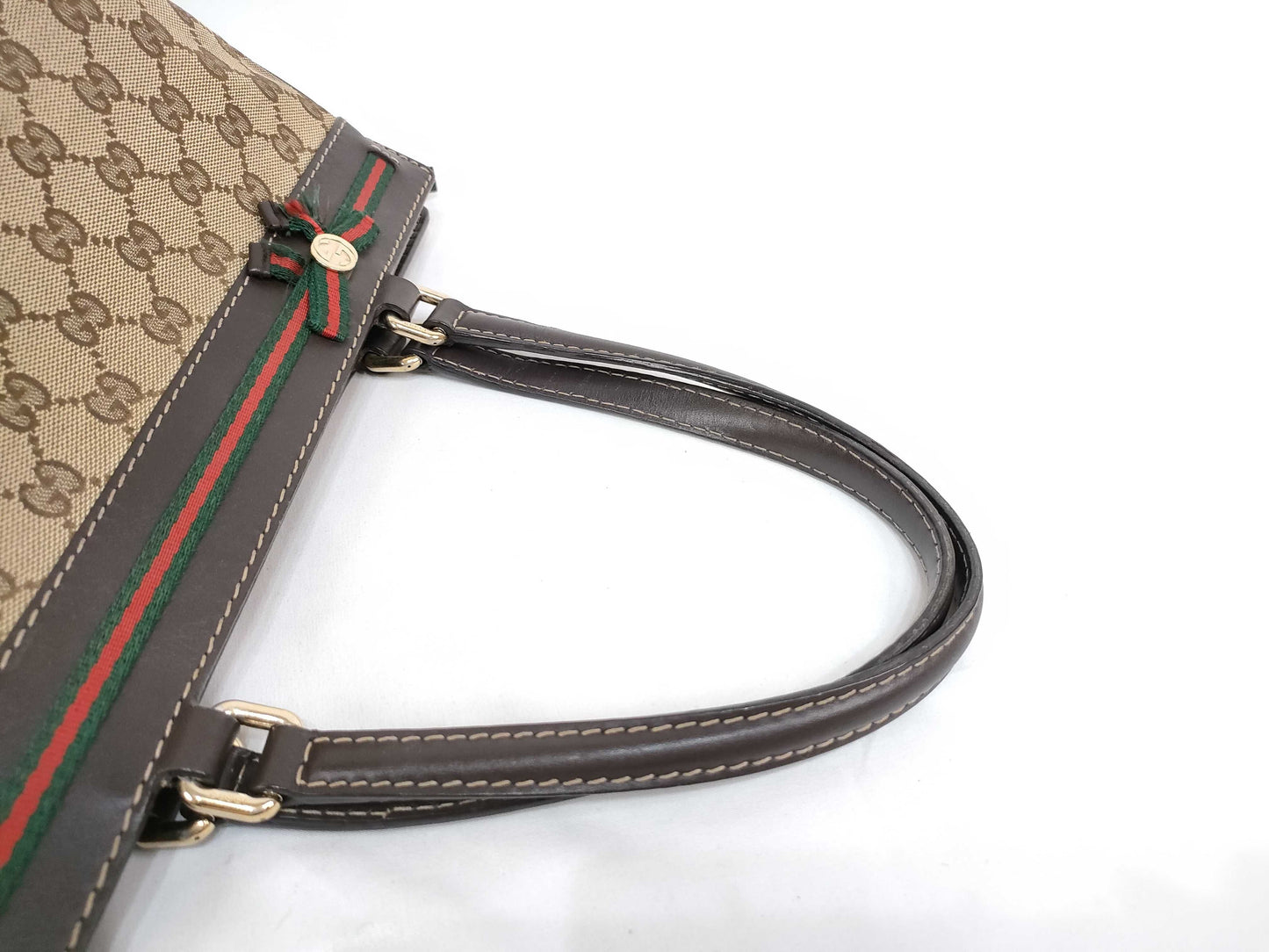 GUCCI GG Canvas Gucci Tote Bag Handbag