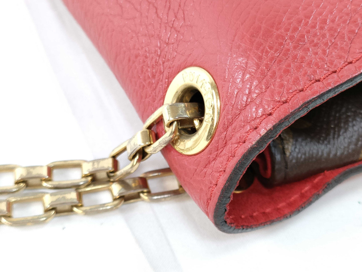 LOUIS VUITTON CA 4115 RFID Unverified Monogram Louis Vuitton Chain Shoulder Bag