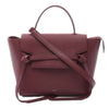 CELINE Mini Belt Bag, Limited Edition Color, 2-Way Handbag/Shoulder Bag, Bordeaux Leather with Gold Logo