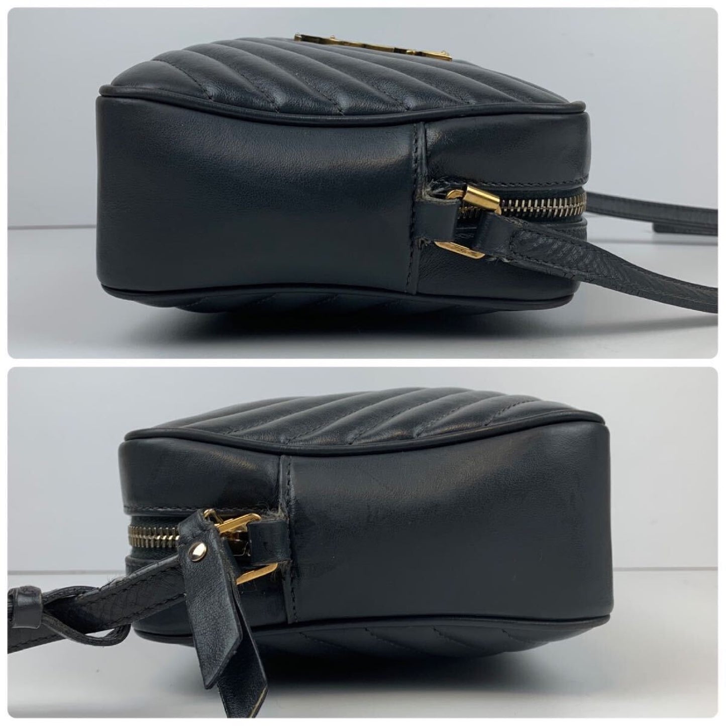 SAINT LAURENT YSL Cassandra Leather Shoulder Bag with Quilted Leather Tassel