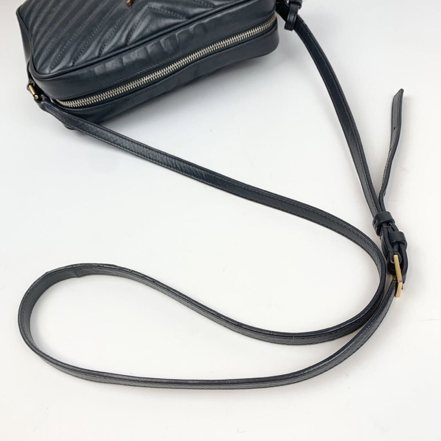 SAINT LAURENT YSL Cassandra Leather Shoulder Bag with Quilted Leather Tassel