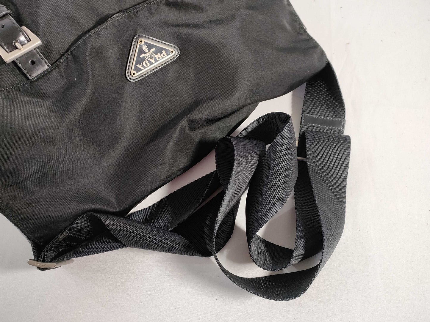 PRADA Nylon Shoulder Bag in Black