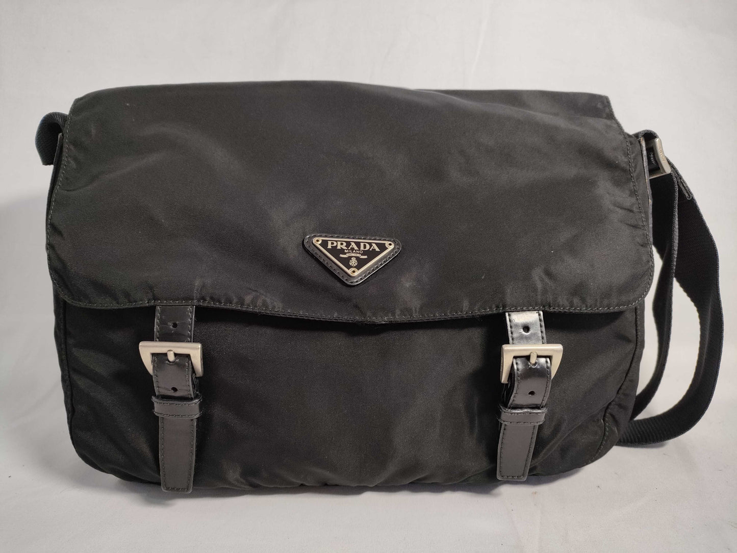 PRADA Nylon Shoulder Bag in Black