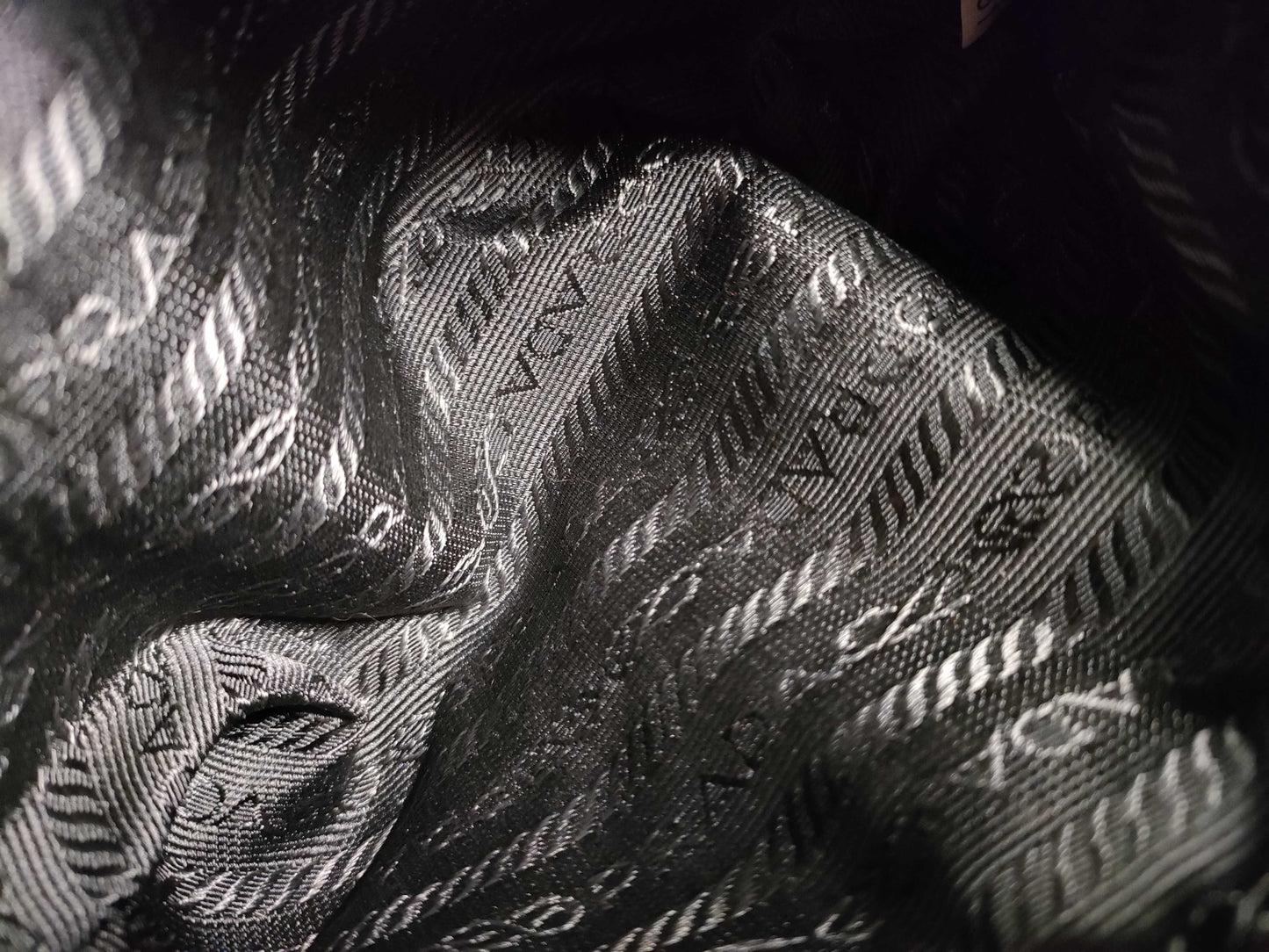 PRADA Nylon and Leather Shoulder Bag in Black