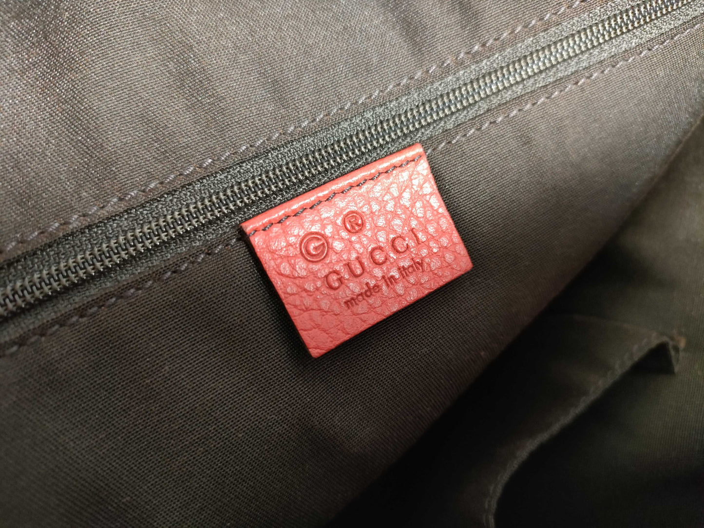 GUCCI GUCCI Gucci Tote Bag Leather Red Tote Bag