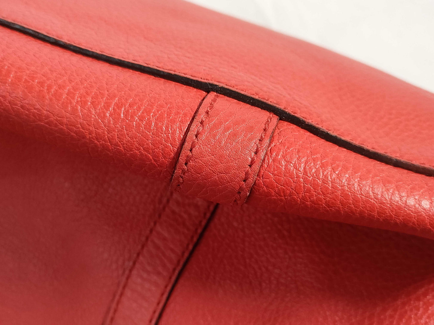 GUCCI GUCCI Gucci Tote Bag Leather Red Tote Bag