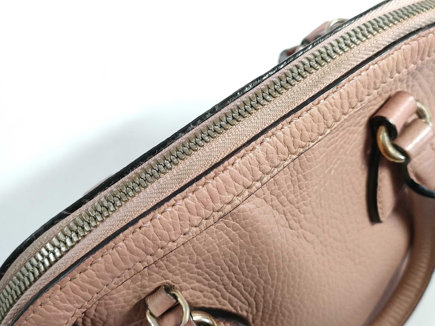 GUCCI GG Charm 2-Way Shoulder Bag/Handbag Leather Women's Pink Light Pink Handbag