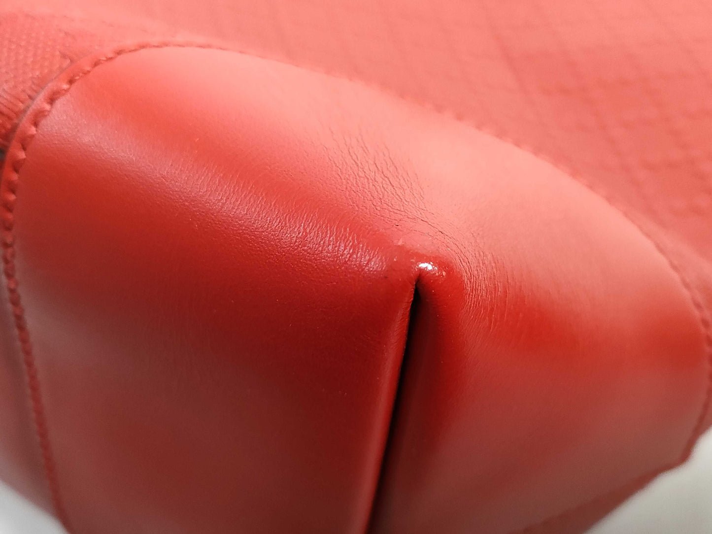 GUCCI Diamantellax Leather Tote Bag, Red