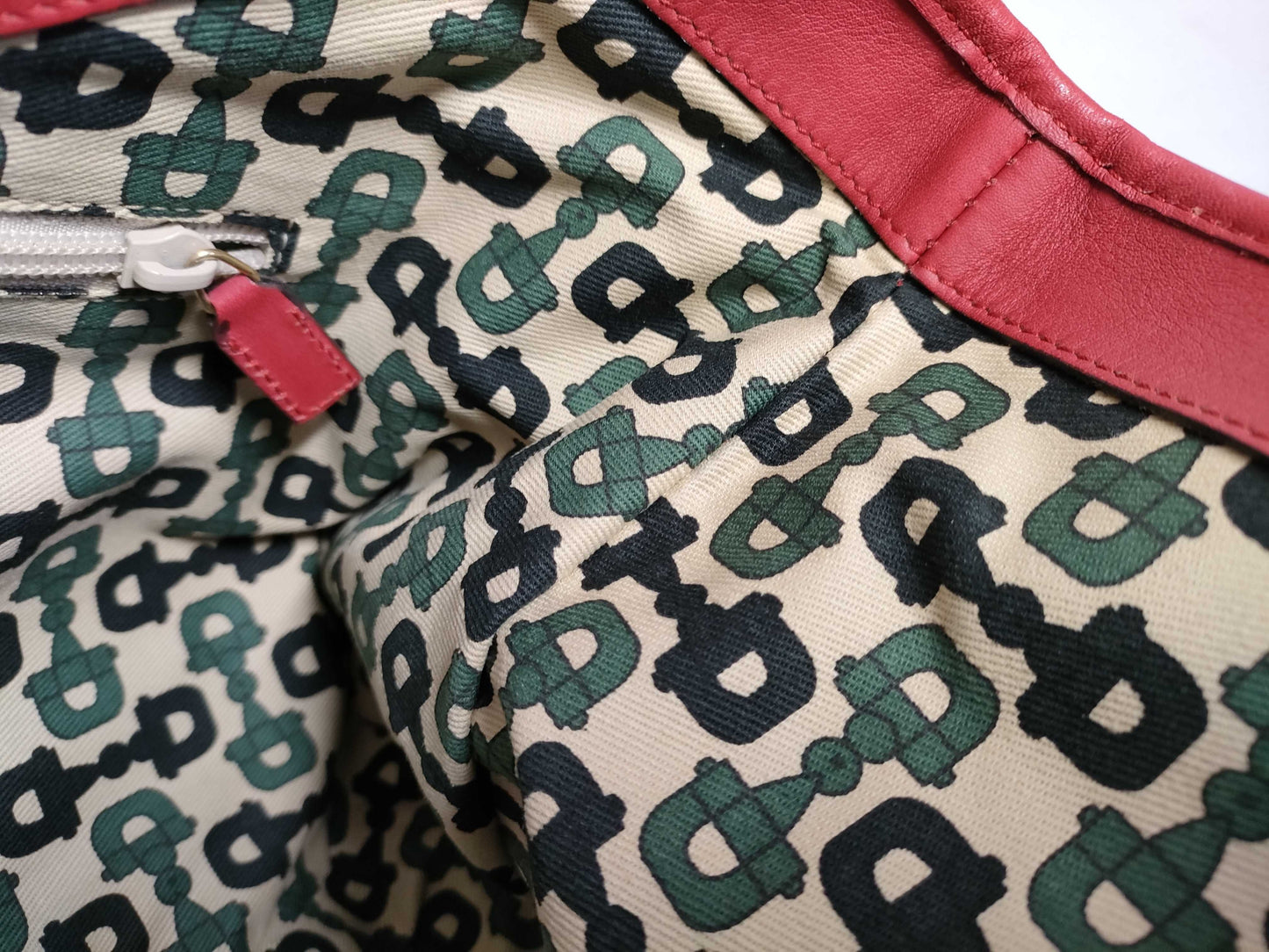 GUCCI Guccissima Tote Bag Micro Shimmer Leather GG Logo Red Tote Bag