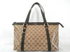 GUCCI GG GUCCI Abbey Brown Gold Hardware GG Canvas Tote Bag Shoulder Bag Women's Tote Bag