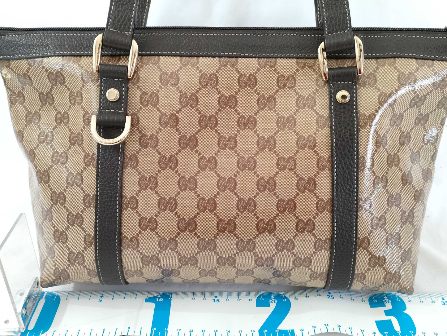 GUCCI GG GUCCI Abbey Brown Gold Hardware GG Canvas Tote Bag Shoulder Bag Women's Tote Bag