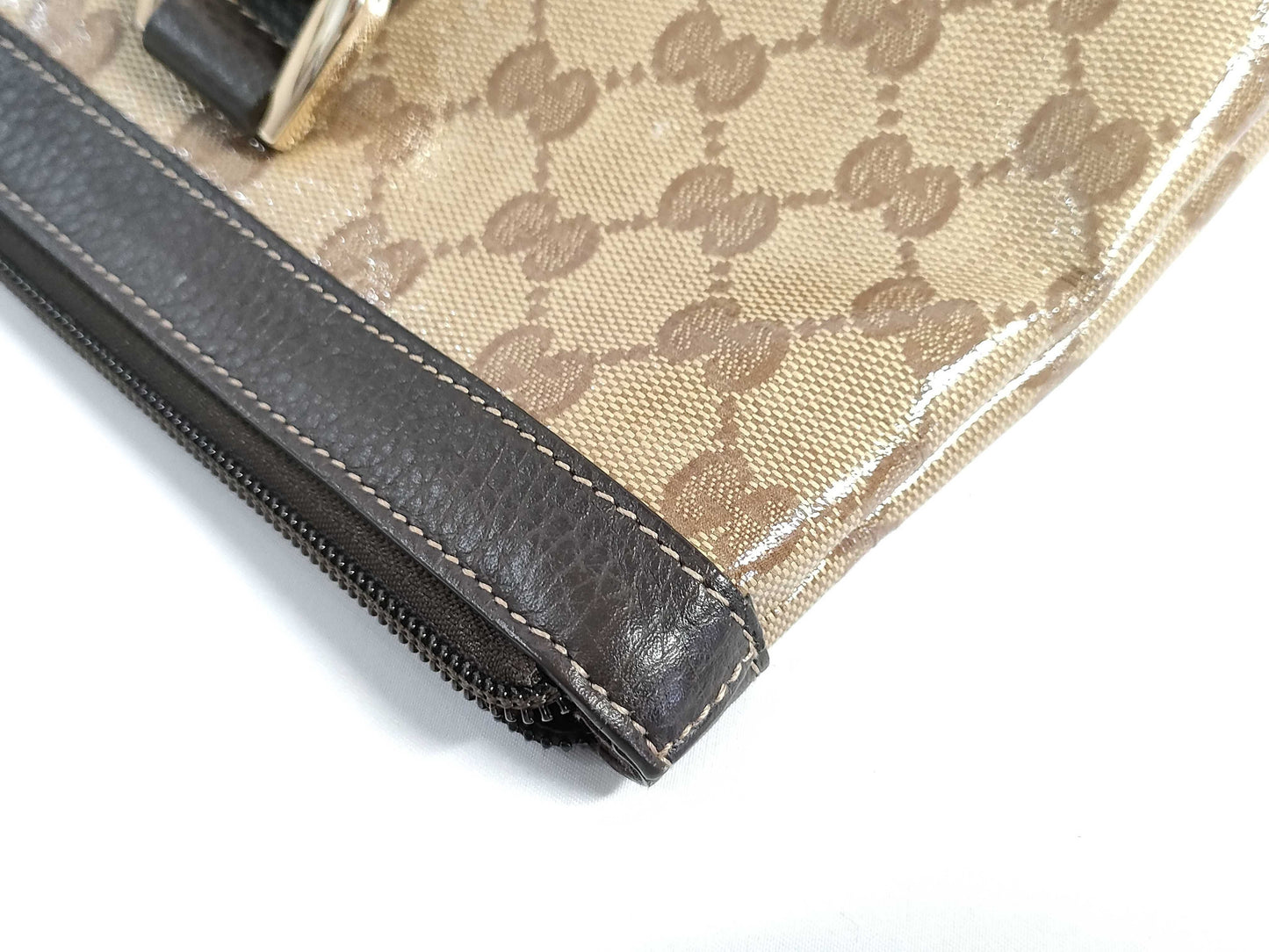 GUCCI GG GUCCI Abbey Brown Gold Hardware GG Canvas Tote Bag Shoulder Bag Women's Tote Bag