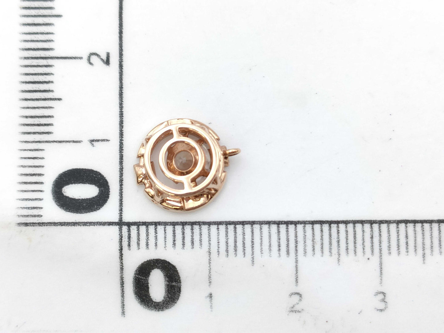 Transparent Stone METAL 0.9g Pendant Top