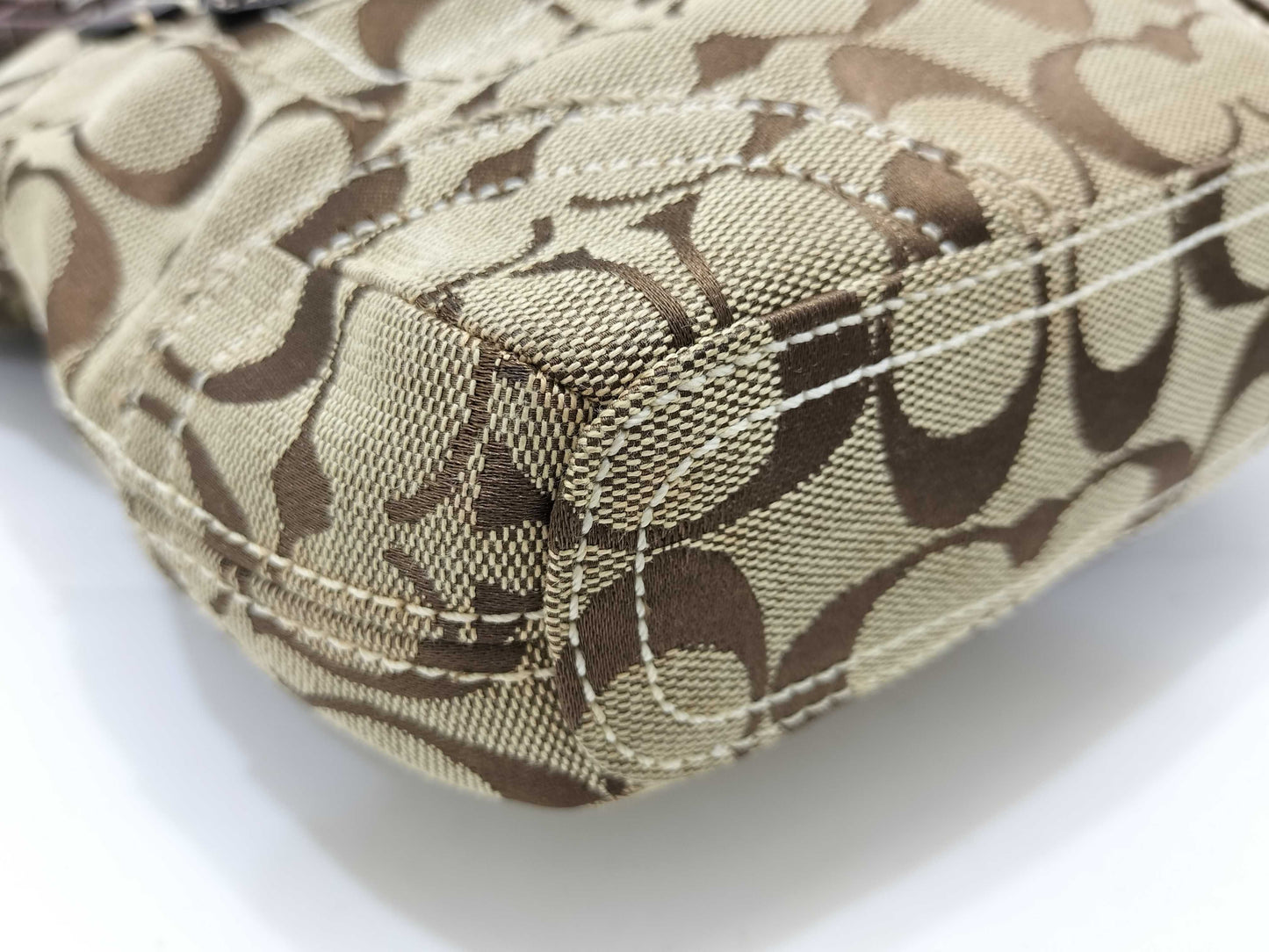 COACH Signature Nylon Shoulder Bag