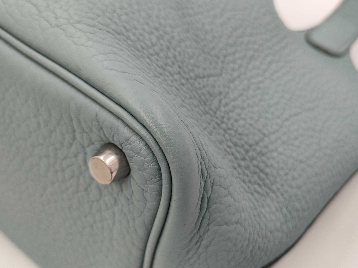 HERMES HERMES Picotin PM Light Blue with Silver Hardware, Size M, Handbag