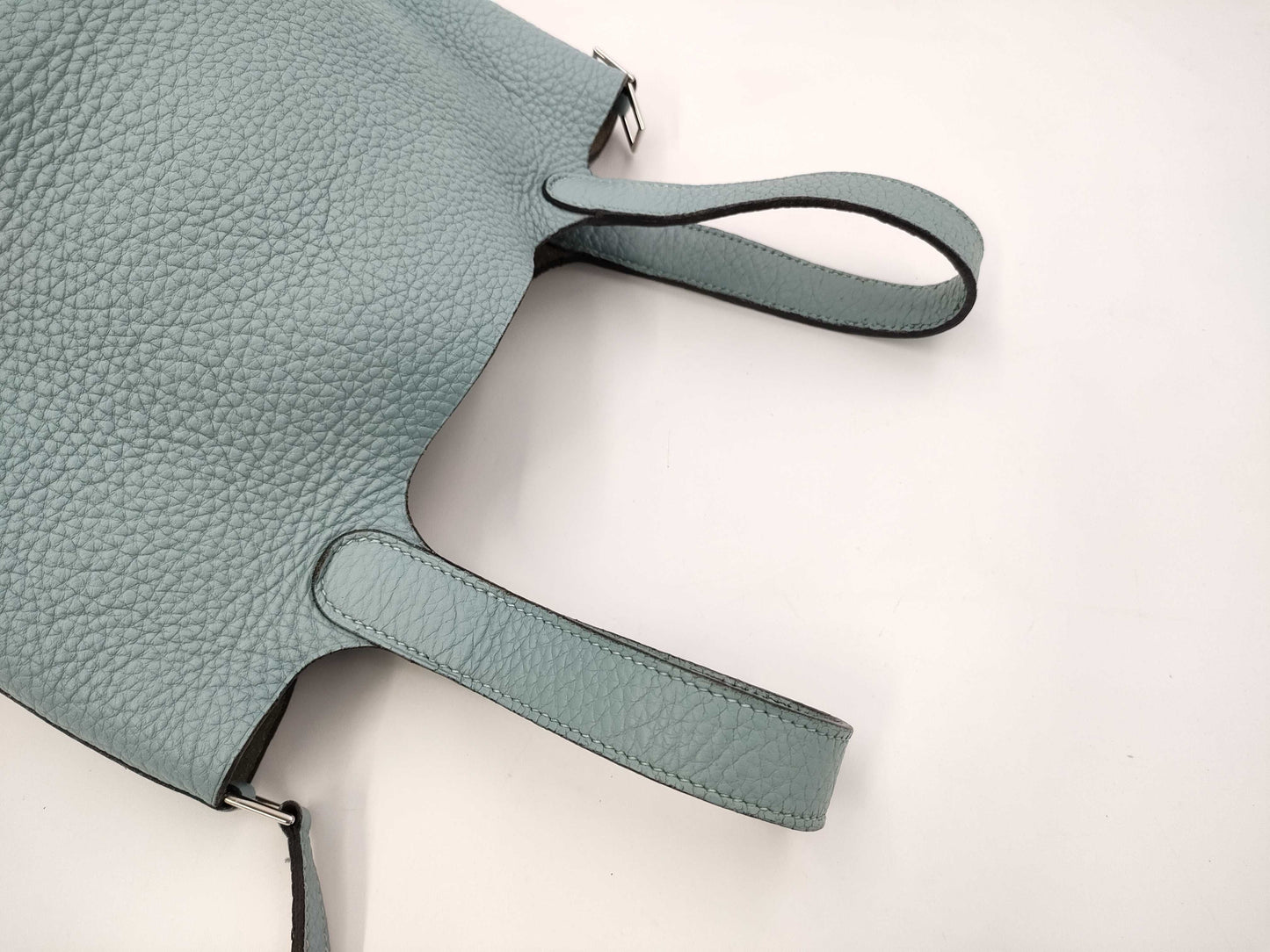 HERMES HERMES Picotin PM Light Blue with Silver Hardware, Size M, Handbag