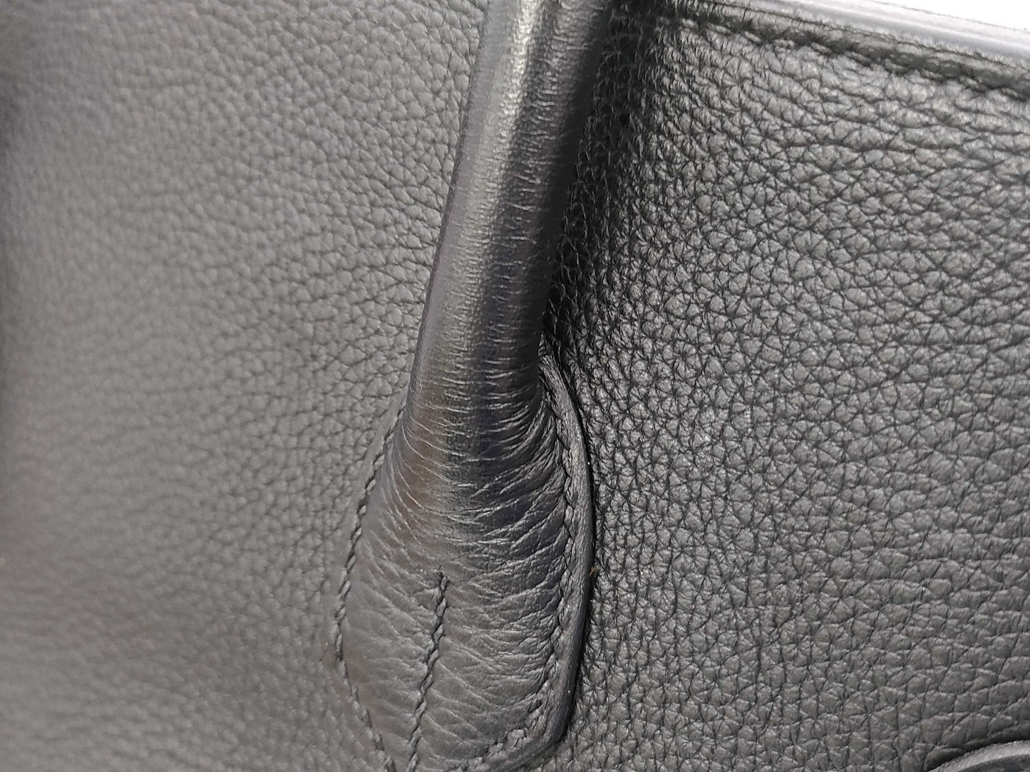 HERMES Birkin 35 Black Gold Hardware Star Mark □C Handbag