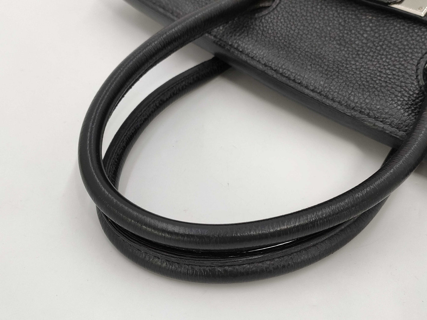 HERMES Birkin 30 Togo Black with Silver Hardware, Large Handbag