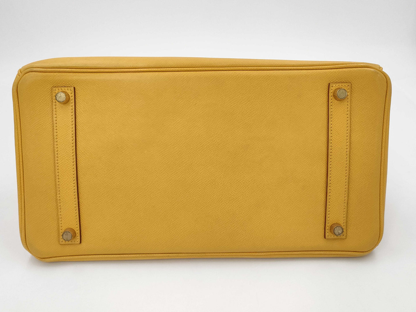 HERMES Birkin 35 Couchvel Havana x Jaune Gold Hardware Handbag
