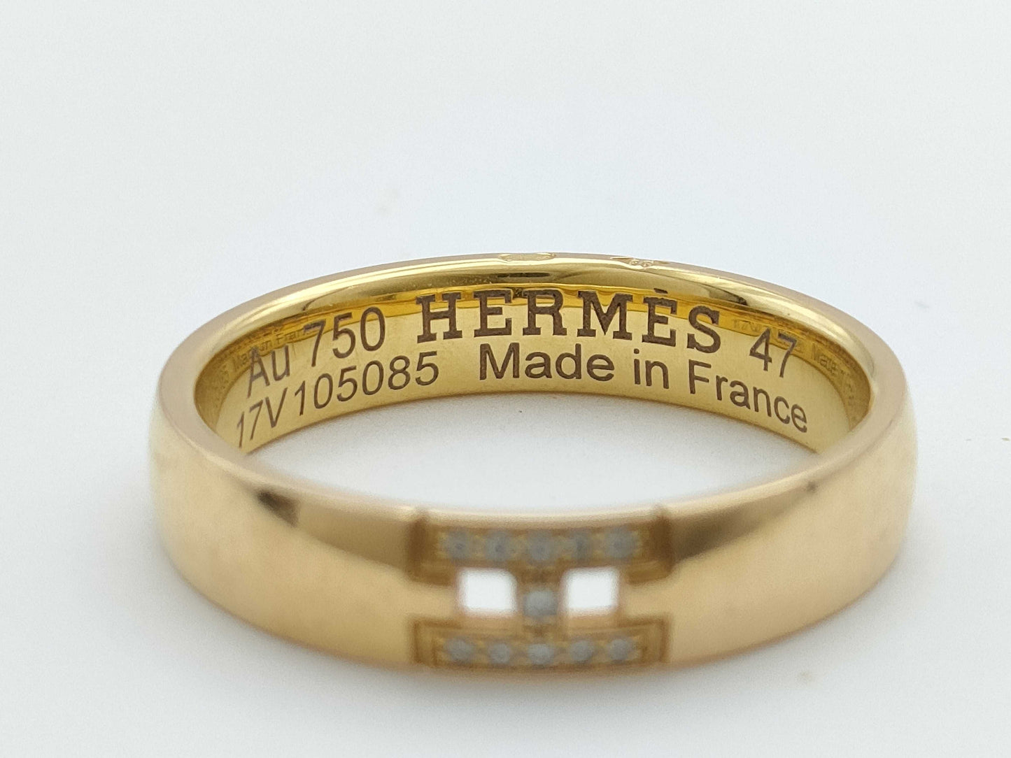 HERMES Hercules #47 Diamond Ring in Yellow Gold and AU750, 3.0g