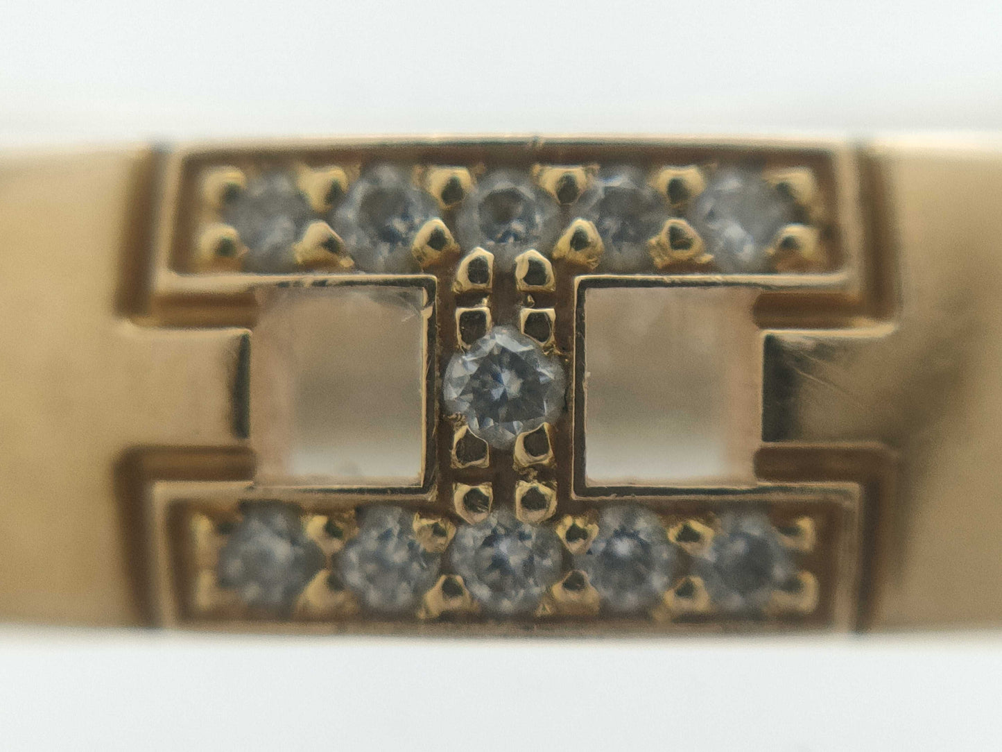 HERMES Hercules #47 Diamond Ring in Yellow Gold and AU750, 3.0g