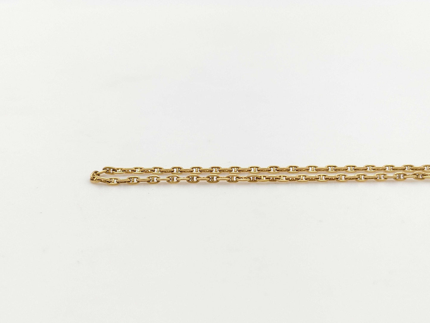 HERMES Mini PG/YG AU750 4.6g Necklace