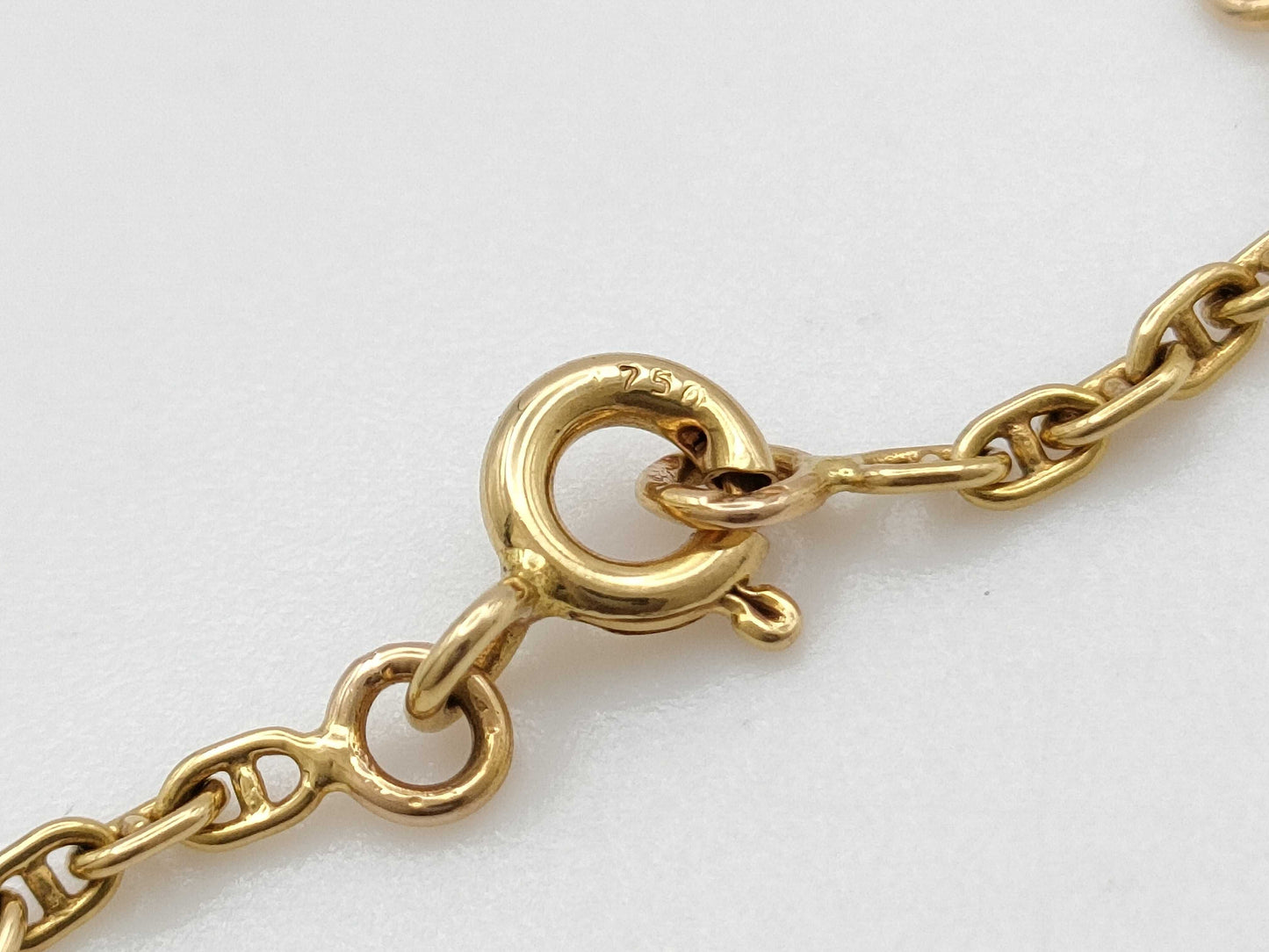 HERMES Mini PG/YG AU750 4.6g Necklace