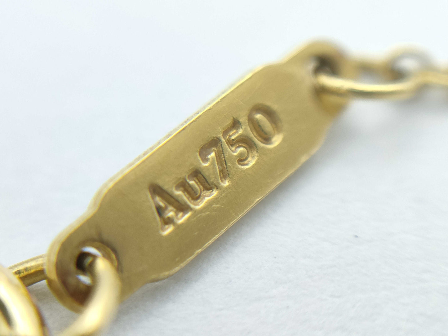 Tiffany & Co. T Smile Small Diamond Necklace in Yellow Gold and Au750, 2.3g