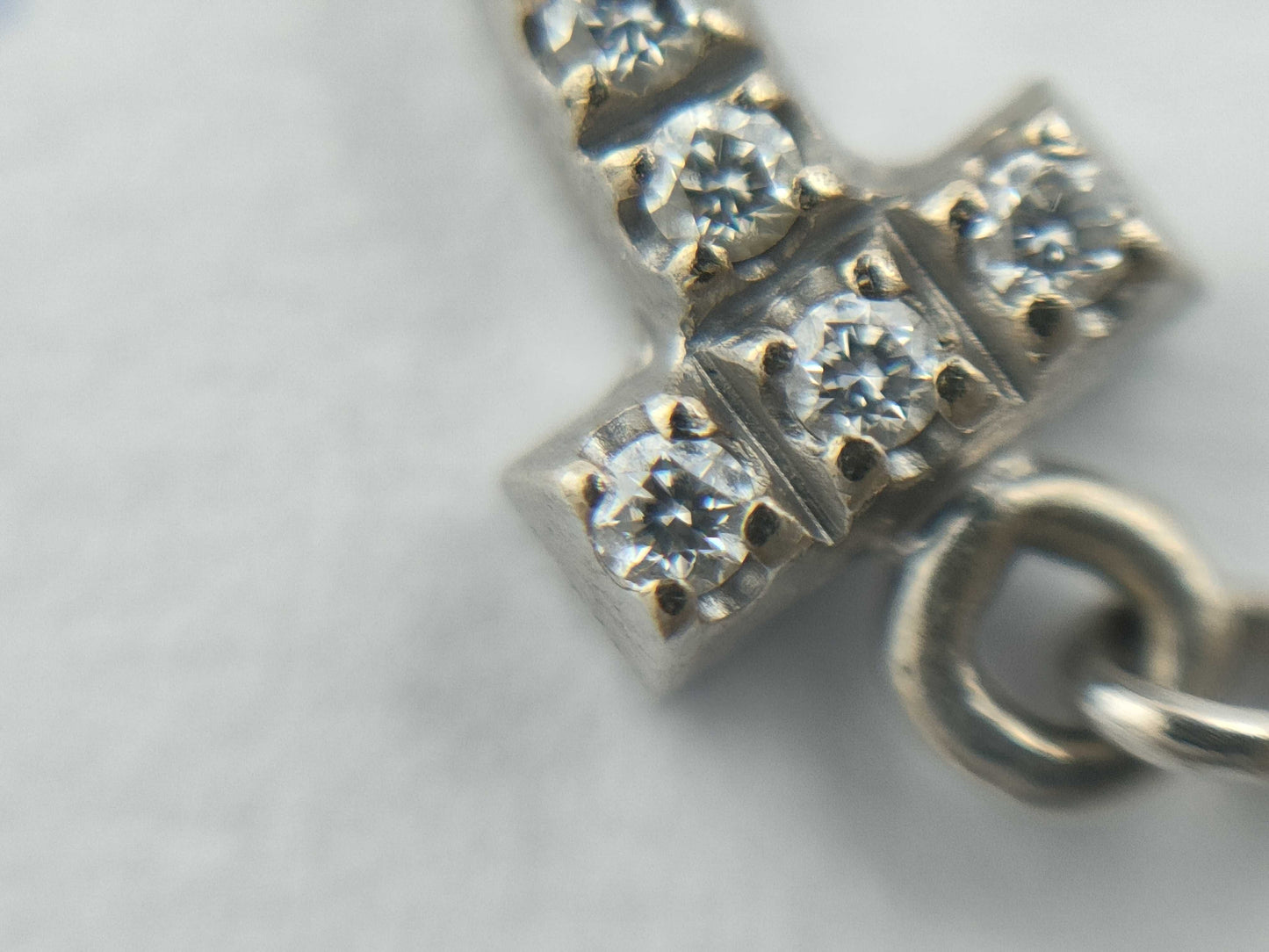 Tiffany & Co. T Smile Mini Diamond Necklace in WG Au750, 2.3g