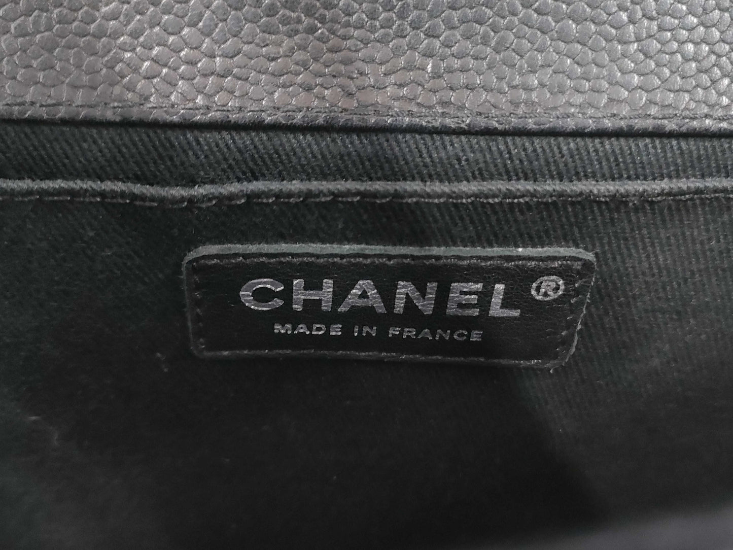 CHANEL Boy Chanel Caviar Leather Black with Silver Hardware Shoulder Bag