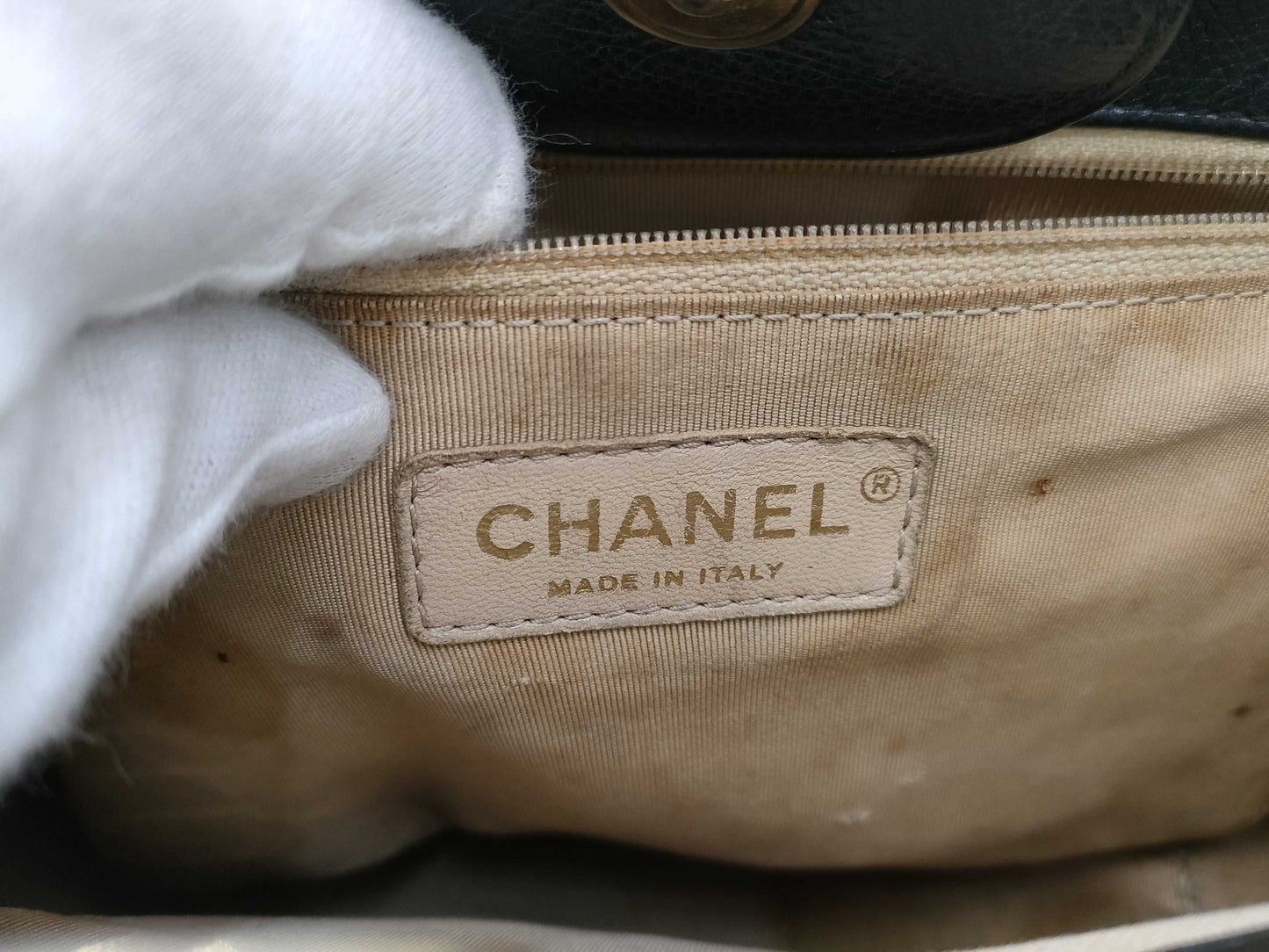 CHANEL 2-way handbag, No. 23, black with gold hardware